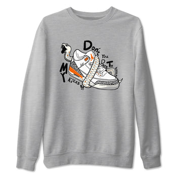 3s Georgia Peach shirt to match jordans Don't Touch My Kicks sneaker tees Air Jordan 3 Georgia Peach SNRT Sneaker Release Tees unisex cotton Heather Grey 2 crew neck shirt