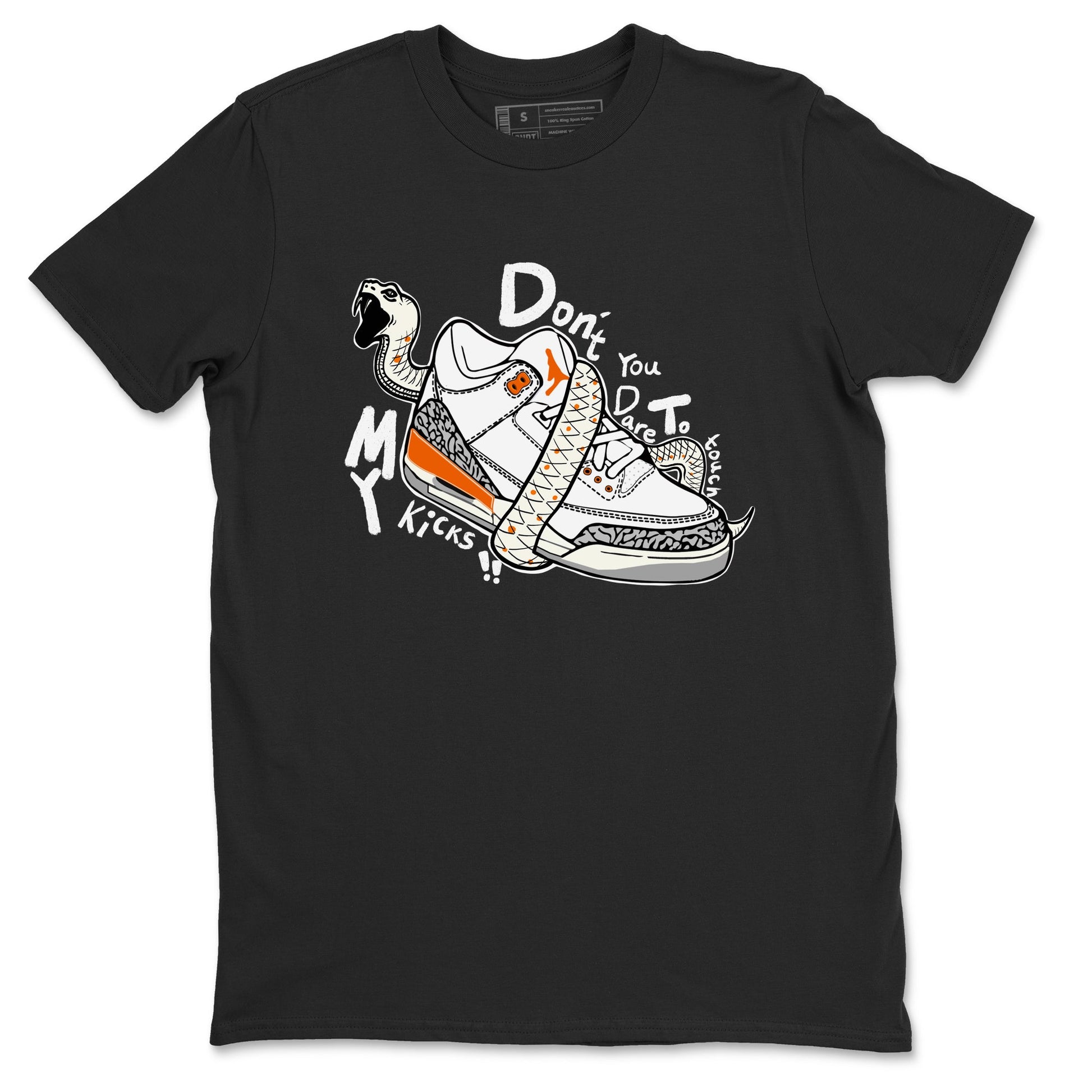 3s Georgia Peach shirt to match jordans Don't Touch My Kicks sneaker tees Air Jordan 3 Georgia Peach SNRT Sneaker Release Tees unisex cotton Black 2 crew neck shirt