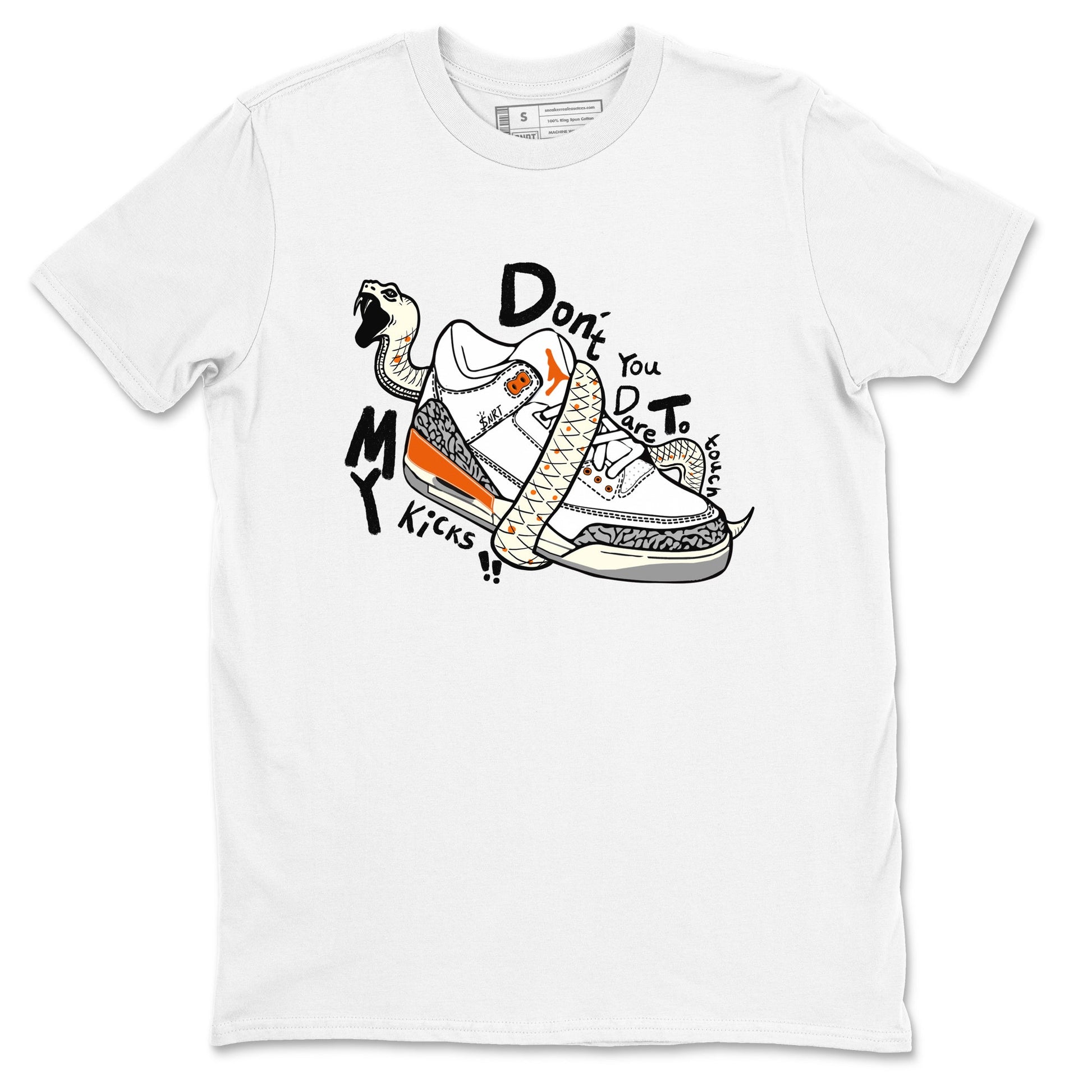 3s Georgia Peach shirt to match jordans Don't Touch My Kicks sneaker tees Air Jordan 3 Georgia Peach SNRT Sneaker Release Tees unisex cotton White 2 crew neck shirt