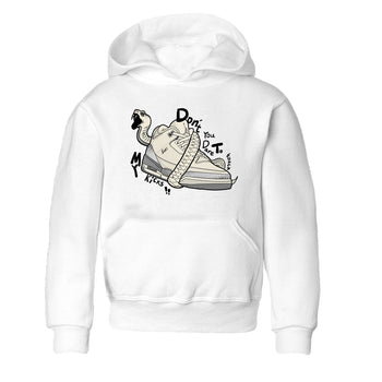 3s Sail and Cement Grey shirts to match jordans Don't Touch My Kicks sneaker match tees Air Jordan 3 Retro Sail and Cement Grey match shoes to clothes SNRT Sneaker Tees Youth Baby White 2 tee