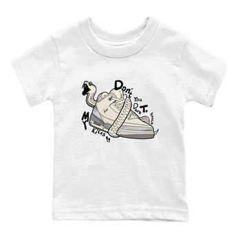 3s Sail and Cement Grey shirts to match jordans Don't Touch My Kicks sneaker match tees Air Jordan 3 Retro Sail and Cement Grey match shoes to clothes SNRT Sneaker Tees Youth Baby White 2 tee