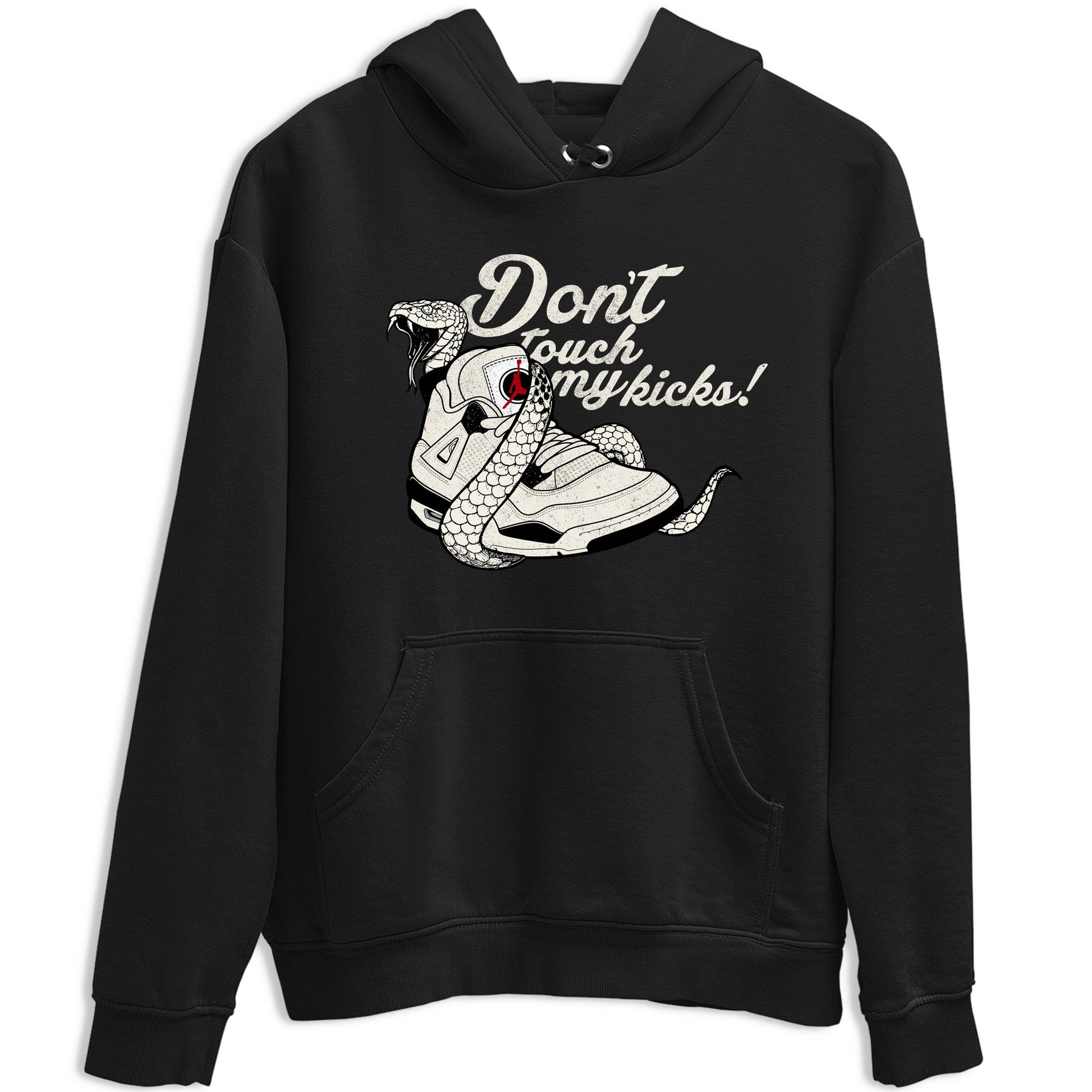 Sneaker match tees – Sneaker Tees To Match Air Jordan 4 Flight Club Shoes – Don't Touch My Kicks Tee Black 2