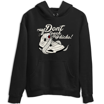 Sneaker match tees – Sneaker Tees To Match Air Jordan 4 Flight Club Shoes – Don't Touch My Kicks Tee Black 2