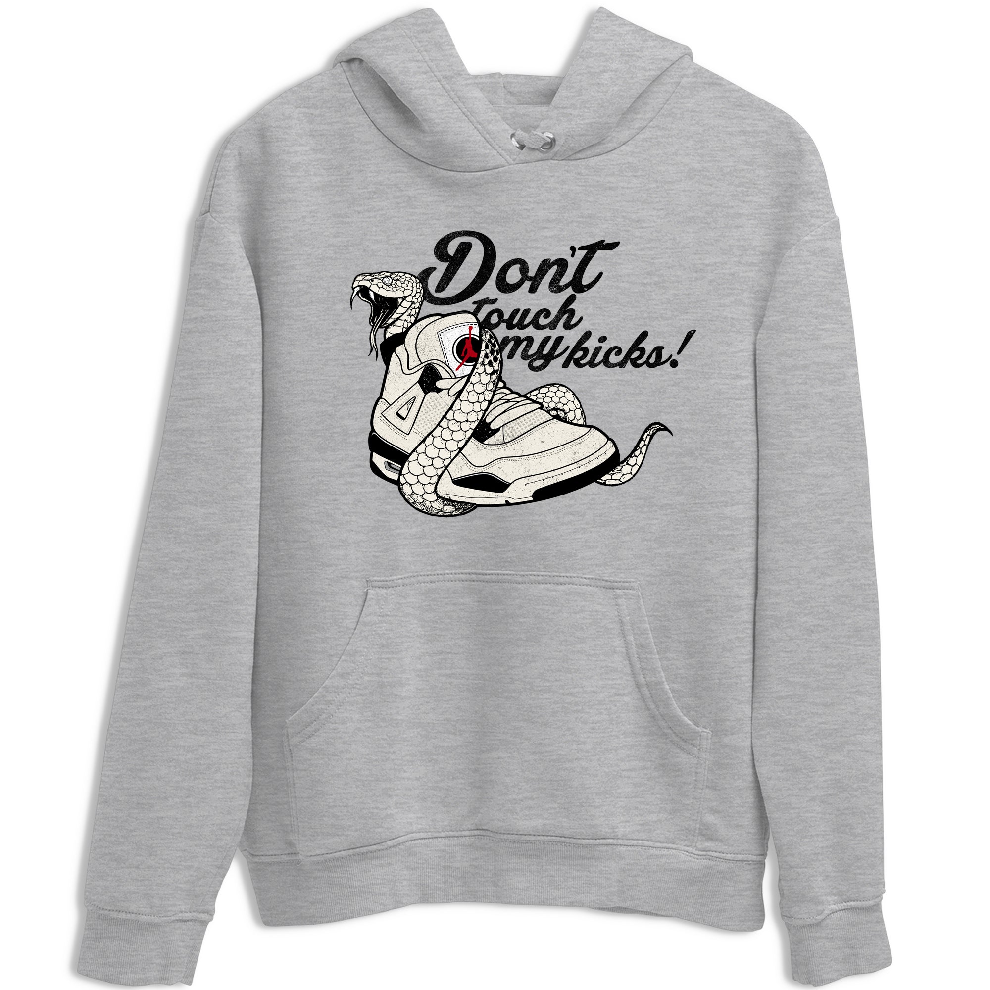 Sneaker match tees – Sneaker Tees To Match Air Jordan 4 Flight Club Shoes – Don't Touch My Kicks Tee Heather Grey 2