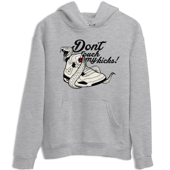 Sneaker match tees – Sneaker Tees To Match Air Jordan 4 Flight Club Shoes – Don't Touch My Kicks Tee Heather Grey 2