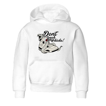 Sneaker match tees – Sneaker Tees To Match Air Jordan 4 Flight Club Shoes – Don't Touch My Kicks Kids T-Shirt White 2