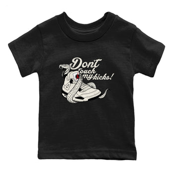 Sneaker match tees – Sneaker Tees To Match Air Jordan 4 Flight Club Shoes – Don't Touch My Kicks Kids T-Shirt Black 2