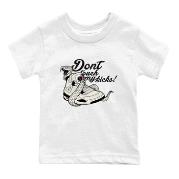 Sneaker match tees – Sneaker Tees To Match Air Jordan 4 Flight Club Shoes – Don't Touch My Kicks Kids T-Shirt White 2