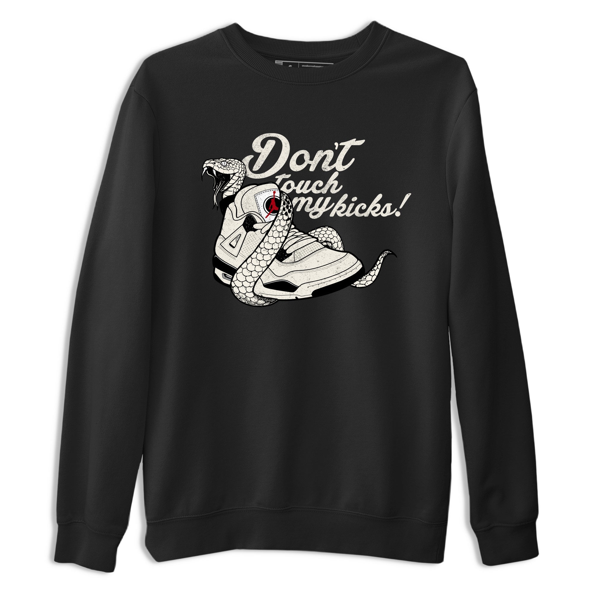 Sneaker match tees – Sneaker Tees To Match Air Jordan 4 Flight Club Shoes – Don't Touch My Kicks Tee Black 2
