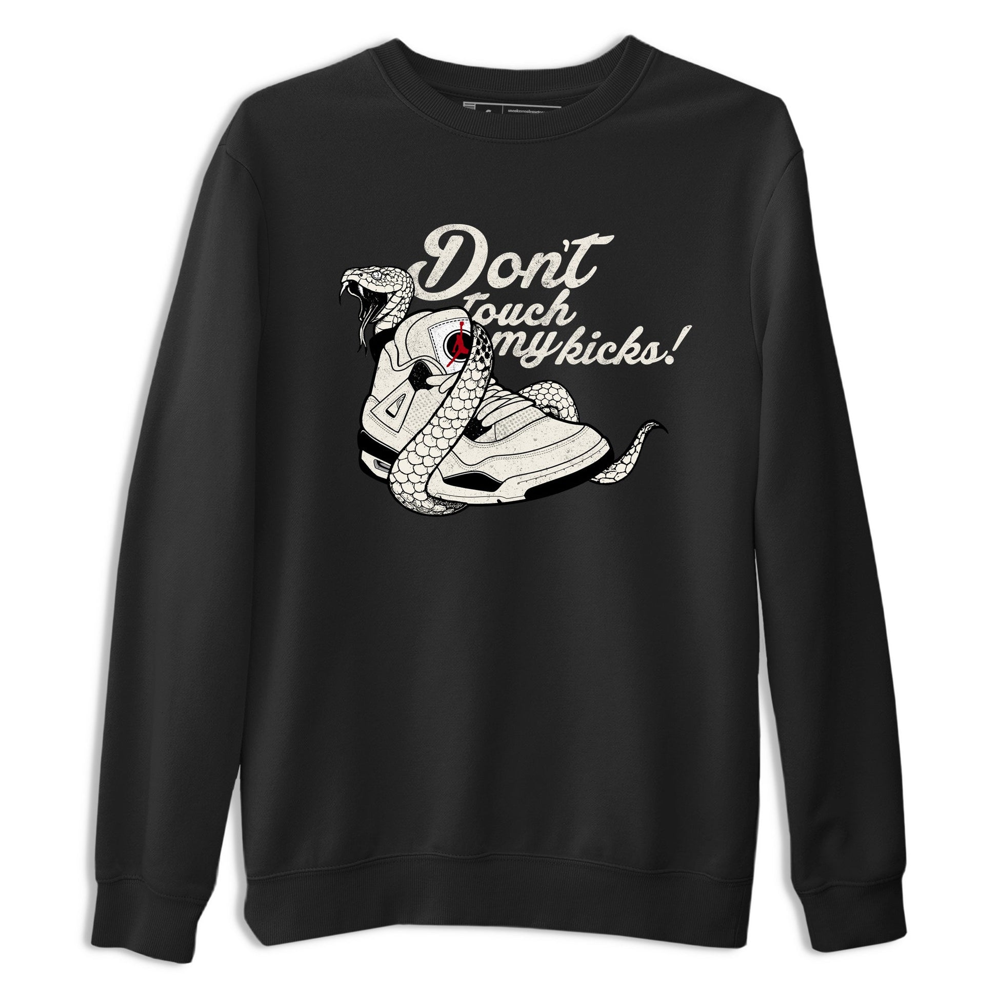 Sneaker match tees – Sneaker Tees To Match Air Jordan 4 Flight Club Shoes – Don't Touch My Kicks Tee Black 2