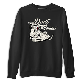 Sneaker match tees – Sneaker Tees To Match Air Jordan 4 Flight Club Shoes – Don't Touch My Kicks Tee Black 2