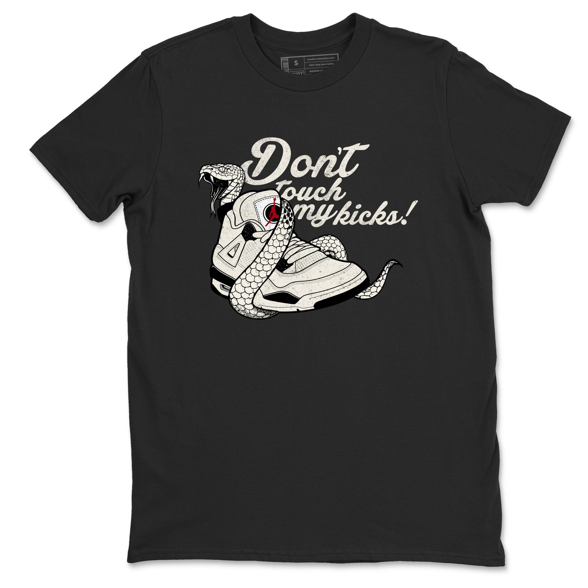 Sneaker match tees – Sneaker Tees To Match Air Jordan 4 Flight Club Shoes – Don't Touch My Kicks Tee Black 2