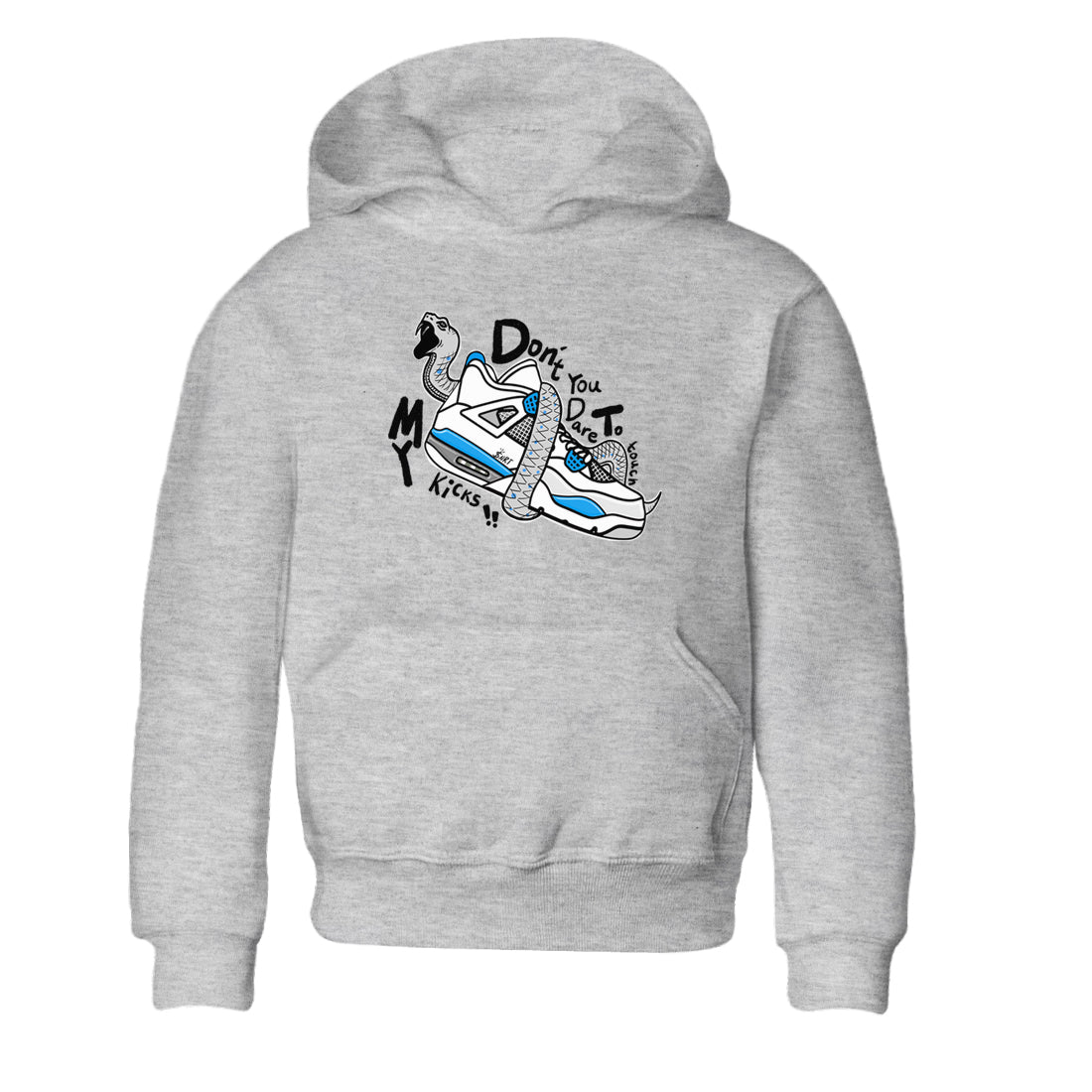 Air Jordan 4 Retro Military Blue shirt to match jordans Don't Touch My Kicks sneaker tees AJ4 Military Blue SNRT Sneaker Release tees baby toddler Heather Grey 2 cotton Shirt