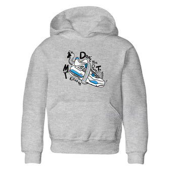Air Jordan 4 Retro Military Blue shirt to match jordans Don't Touch My Kicks sneaker tees AJ4 Military Blue SNRT Sneaker Release tees baby toddler Heather Grey 2 cotton Shirt
