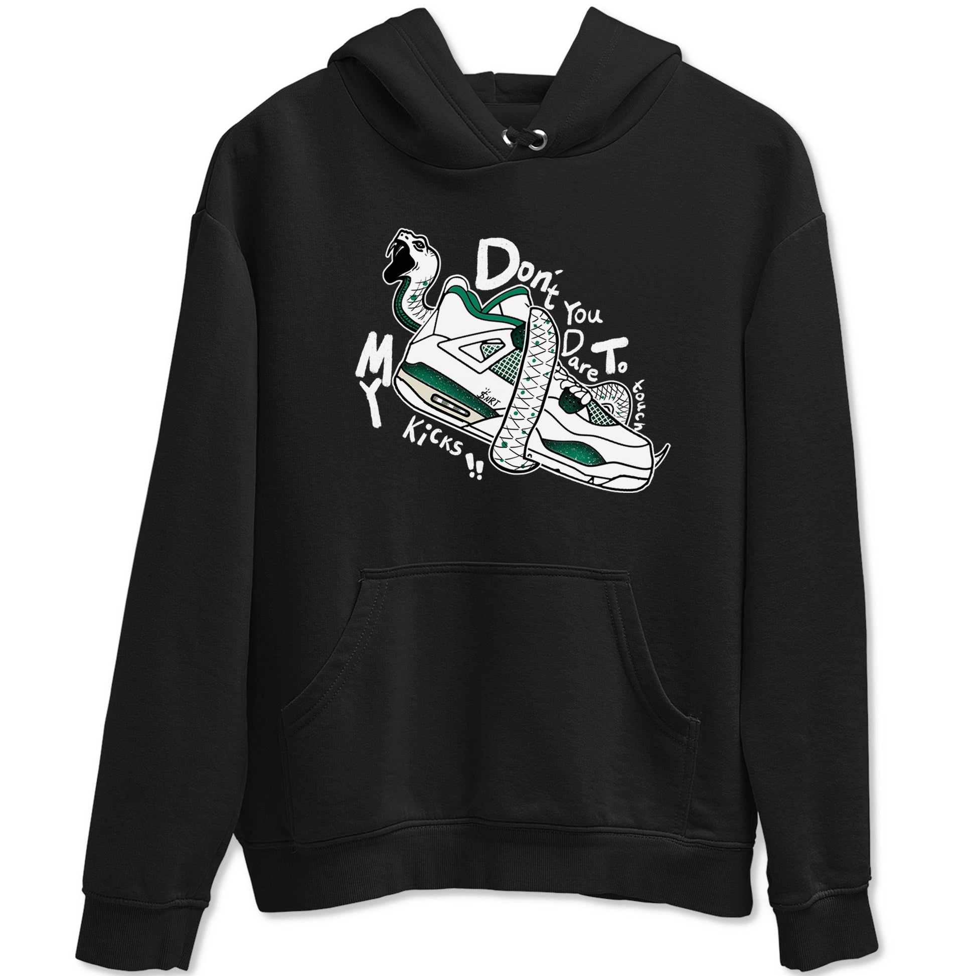 4s Oxidized Green shirts to match jordans Don't Touch My Kicks sneaker match tees Air Jordan 4 Oxidized Green SNRT Sneaker Tees streetwear brand Black 2 unisex cotton tee