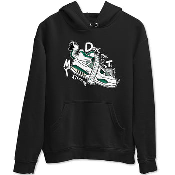 4s Oxidized Green shirts to match jordans Don't Touch My Kicks sneaker match tees Air Jordan 4 Oxidized Green SNRT Sneaker Tees streetwear brand Black 2 unisex cotton tee