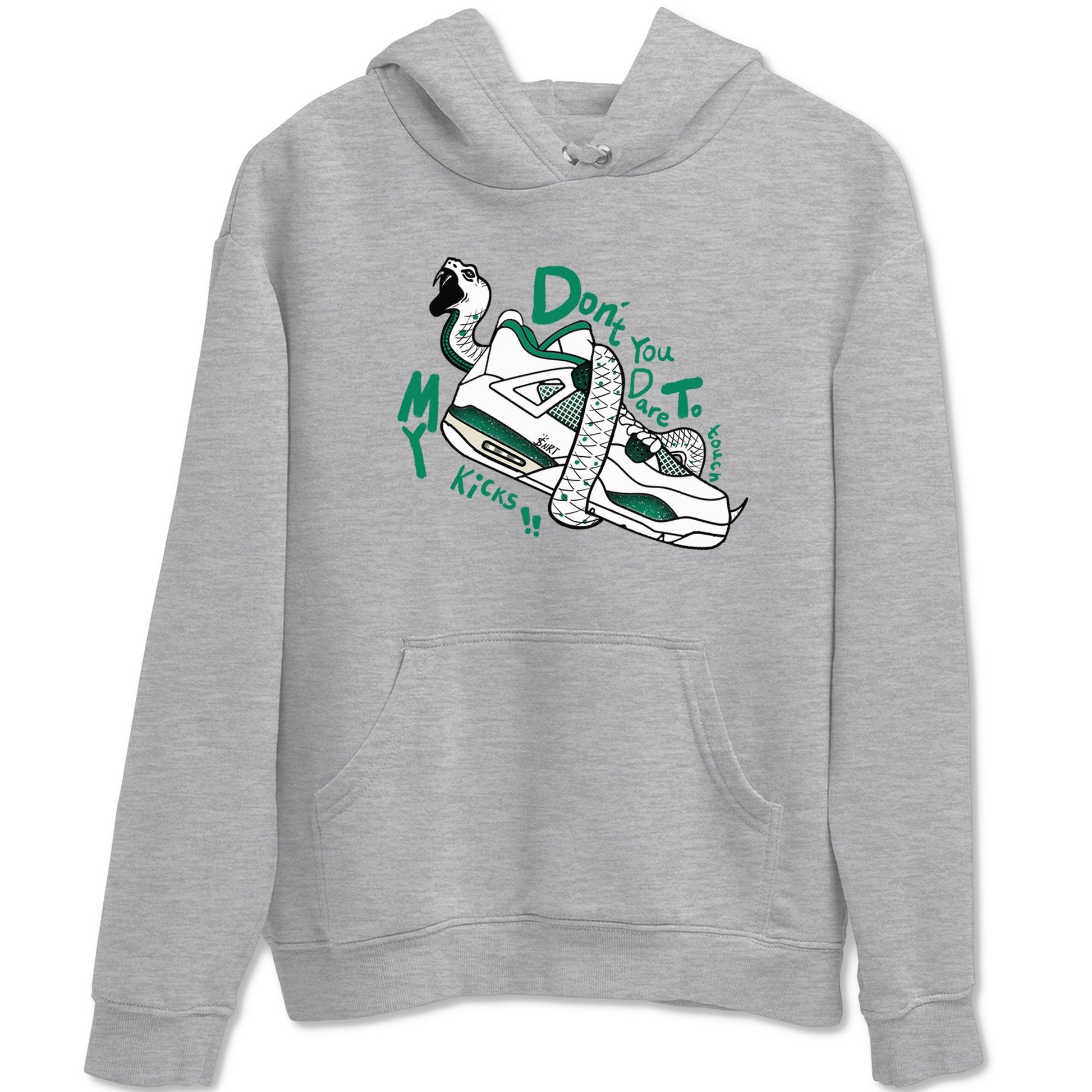 4s Oxidized Green shirts to match jordans Don't Touch My Kicks sneaker match tees Air Jordan 4 Oxidized Green SNRT Sneaker Tees streetwear brand Heather Grey 2 unisex cotton tee