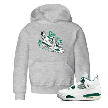 4s Oxidized Green shirts to match jordans Don't Touch My Kicks sneaker match tees Air Jordan 4 Oxidized Green SNRT Sneaker Tees streetwear brand Baby and Youth Heather Grey 1 cotton tee