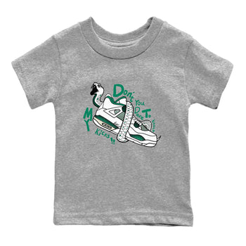 4s Oxidized Green shirts to match jordans Don't Touch My Kicks sneaker match tees Air Jordan 4 Oxidized Green SNRT Sneaker Tees streetwear brand Baby and Youth Heather Grey 2 cotton tee