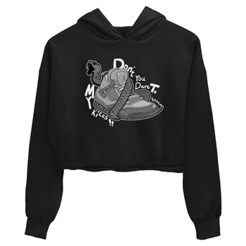4s Wet Cement shirts to match jordans Don't Touch My Kicks sneaker match tees Air Jordan 4 Wet Cement SNRT Sneaker Release Tees unisex cotton Black 2 Crop Shirts