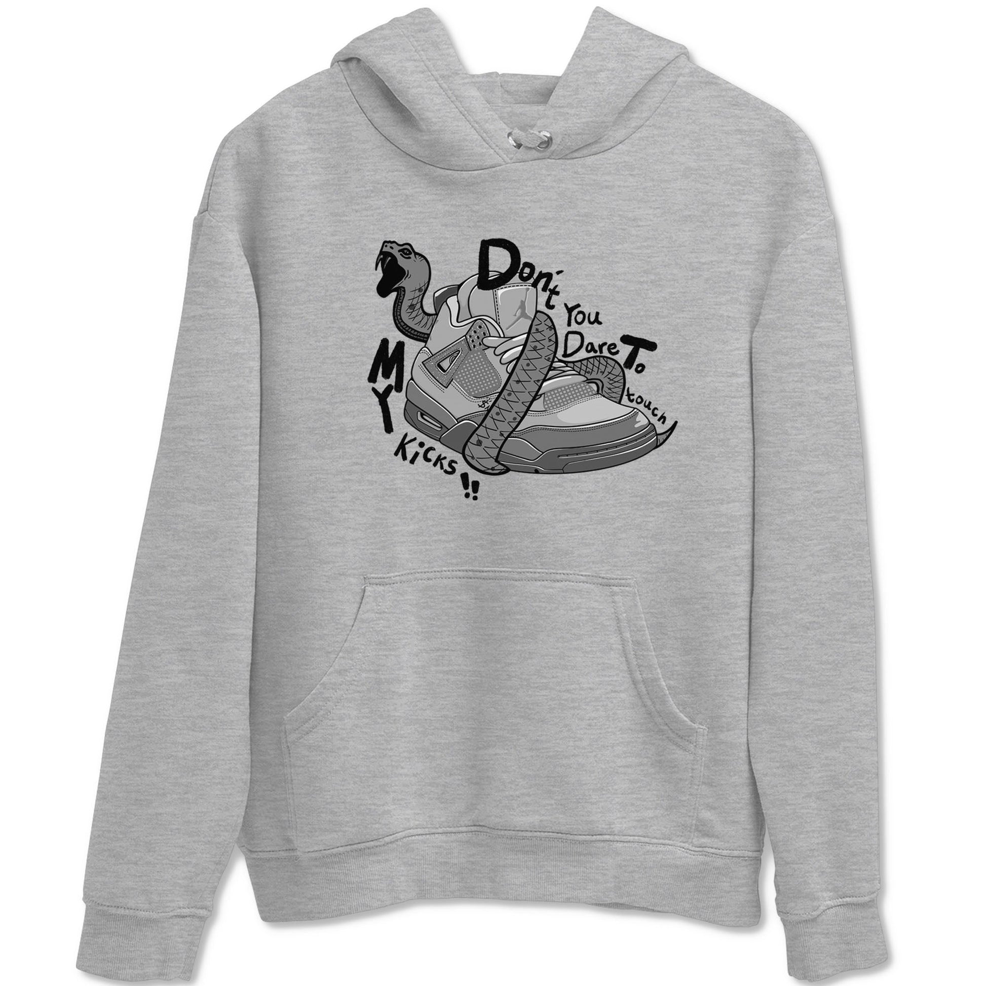 4s Wet Cement shirts to match jordans Don't Touch My Kicks sneaker match tees Air Jordan 4 Wet Cement SNRT Sneaker Release Tees unisex cotton Heather Grey 2 crew neck shirts