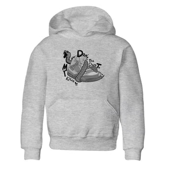 4s Wet Cement shirts to match jordans Don't Touch My Kicks sneaker match tees Air Jordan 4 Wet Cement SNRT Sneaker Release Tees Youth Baby Heather Grey 2 crew neck shirts