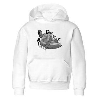 4s Wet Cement shirts to match jordans Don't Touch My Kicks sneaker match tees Air Jordan 4 Wet Cement SNRT Sneaker Release Tees Youth Baby White 2 crew neck shirts