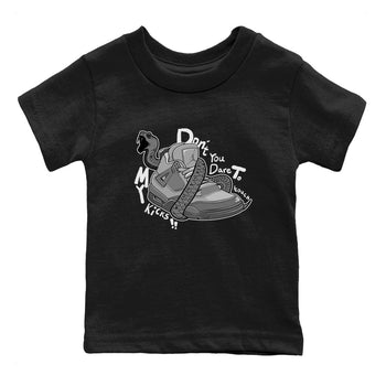 4s Wet Cement shirts to match jordans Don't Touch My Kicks sneaker match tees Air Jordan 4 Wet Cement SNRT Sneaker Release Tees Youth Baby Black 2 crew neck shirts