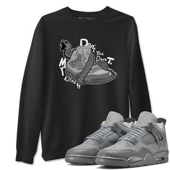 4s Wet Cement shirts to match jordans Don't Touch My Kicks sneaker match tees Air Jordan 4 Wet Cement SNRT Sneaker Release Tees unisex cotton Black 1 crew neck shirts