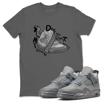 4s Wet Cement shirts to match jordans Don't Touch My Kicks sneaker match tees Air Jordan 4 Wet Cement SNRT Sneaker Release Tees unisex cotton Cool Grey 1 crew neck shirts