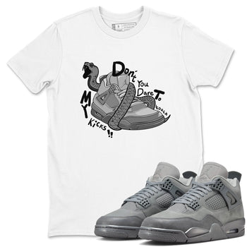 4s Wet Cement shirts to match jordans Don't Touch My Kicks sneaker match tees Air Jordan 4 Wet Cement SNRT Sneaker Release Tees unisex cotton White 1 crew neck shirts