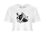 4s White Thunder shirts to match jordans Don't Touch My Kicks sneaker match tees Air Jordan 4 White Thunder SNRT Sneaker Release Tees unisex cotton White 2 Crop Shirts