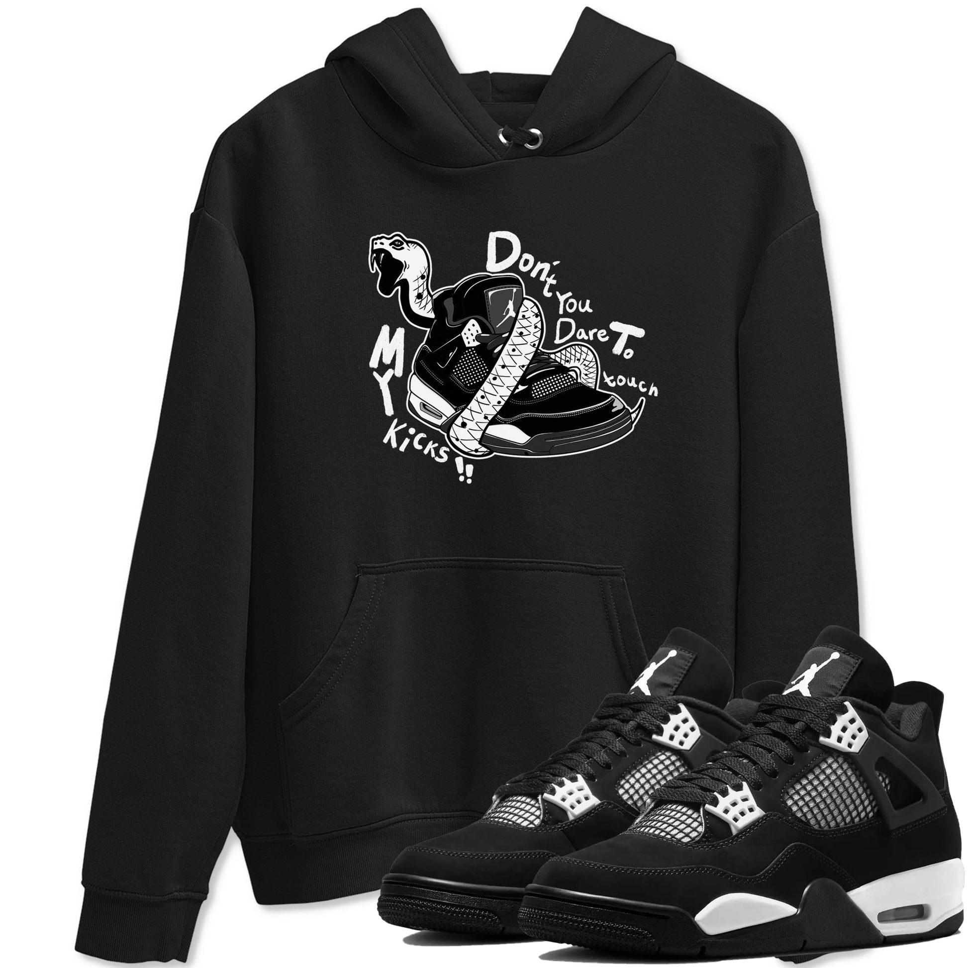 4s White Thunder shirts to match jordans Don't Touch My Kicks sneaker match tees Air Jordan 4 White Thunder SNRT Sneaker Release Tees unisex cotton Black 1 crew neck shirts