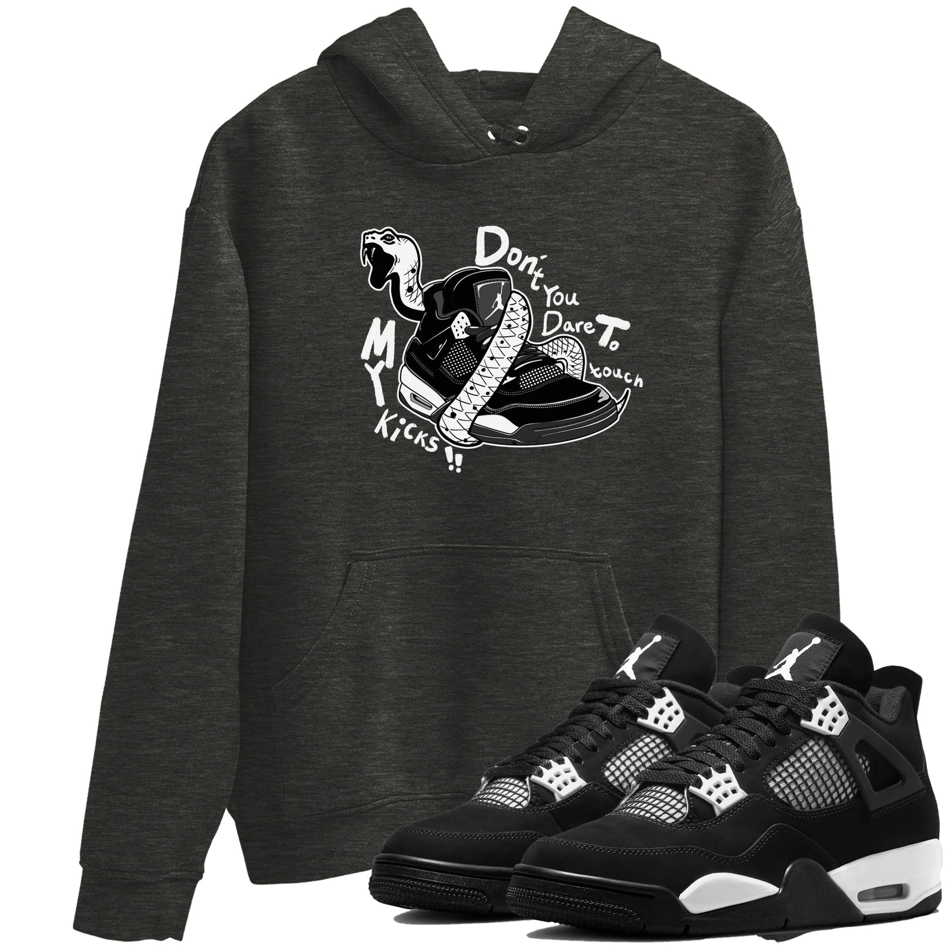 4s White Thunder shirts to match jordans Don't Touch My Kicks sneaker match tees Air Jordan 4 White Thunder SNRT Sneaker Release Tees unisex cotton Charcoal Heather 1 crew neck shirts