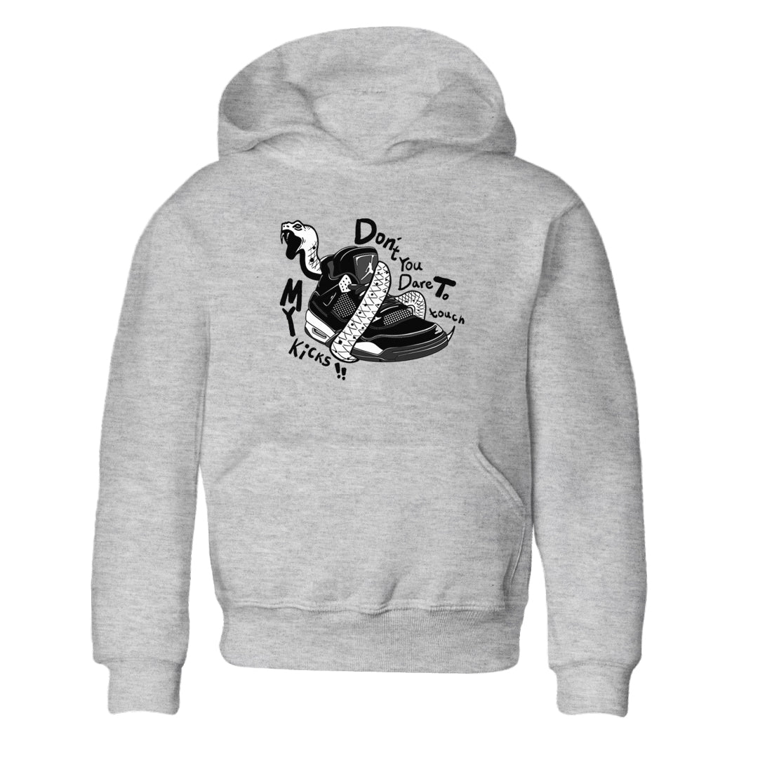 4s White Thunder shirts to match jordans Don't Touch My Kicks sneaker match tees Air Jordan 4 White Thunder SNRT Sneaker Release Tees Youth Baby Heather Grey 2 crew neck shirts