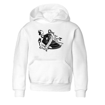 4s White Thunder shirts to match jordans Don't Touch My Kicks sneaker match tees Air Jordan 4 White Thunder SNRT Sneaker Release Tees Youth Baby White 2 crew neck shirts