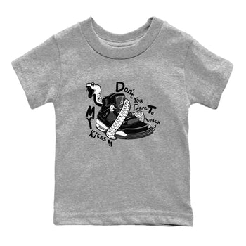 4s White Thunder shirts to match jordans Don't Touch My Kicks sneaker match tees Air Jordan 4 White Thunder SNRT Sneaker Release Tees Youth Baby Heather Grey 2 crew neck shirts