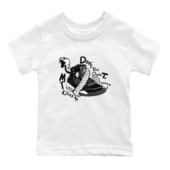 4s White Thunder shirts to match jordans Don't Touch My Kicks sneaker match tees Air Jordan 4 White Thunder SNRT Sneaker Release Tees Youth Baby White 2 crew neck shirts
