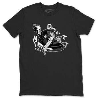 4s White Thunder shirts to match jordans Don't Touch My Kicks sneaker match tees Air Jordan 4 White Thunder SNRT Sneaker Release Tees unisex cotton Black 2 crew neck shirts