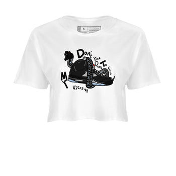 5s Black Metallic Reimagined shirts to match jordans Don't Touch My Kicks best t shirts to wear with jordans Air Jordan 5 Reimagined match shoes to clothes SNRT Sneaker Tees unisex cotton White 2 crop tee