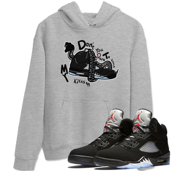 5s Black Metallic Reimagined shirts to match jordans Don't Touch My Kicks best t shirts to wear with jordans Air Jordan 5 Reimagined match shoes to clothes SNRT Sneaker Tees unisex cotton Heather Grey 1 shirts