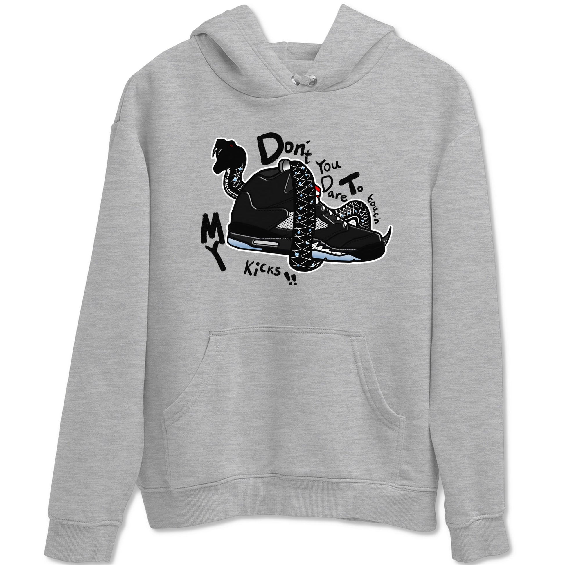 5s Black Metallic Reimagined shirts to match jordans Don't Touch My Kicks best t shirts to wear with jordans Air Jordan 5 Reimagined match shoes to clothes SNRT Sneaker Tees unisex cotton Heather Grey 2 shirts