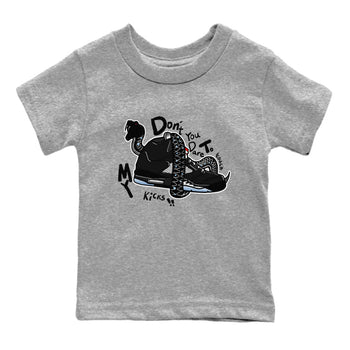 5s Black Metallic Reimagined shirts to match jordans Don't Touch My Kicks best t shirts to wear with jordans Air Jordan 5 Reimagined match shoes to clothes SNRT Sneaker Tees Youth Baby Heather Grey 2 tee