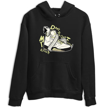Sneaker match tees – Sneaker Tees To Match Air Jordan 5 Luminous Green Shoes – Don't Touch My Kicks Tee Black 2