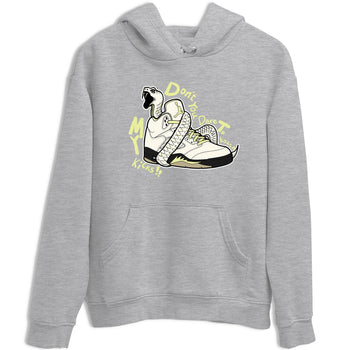 Sneaker match tees – Sneaker Tees To Match Air Jordan 5 Luminous Green Shoes – Don't Touch My Kicks Tee Heather Grey 2