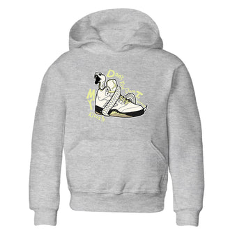 Sneaker match tees – Sneaker Tees To Match Air Jordan 5 Luminous Green Shoes – Don't Touch My Kicks Kids T-Shirt Heather Grey 2