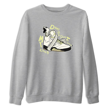 Sneaker match tees – Sneaker Tees To Match Air Jordan 5 Luminous Green Shoes – Don't Touch My Kicks Tee Heather Grey 2