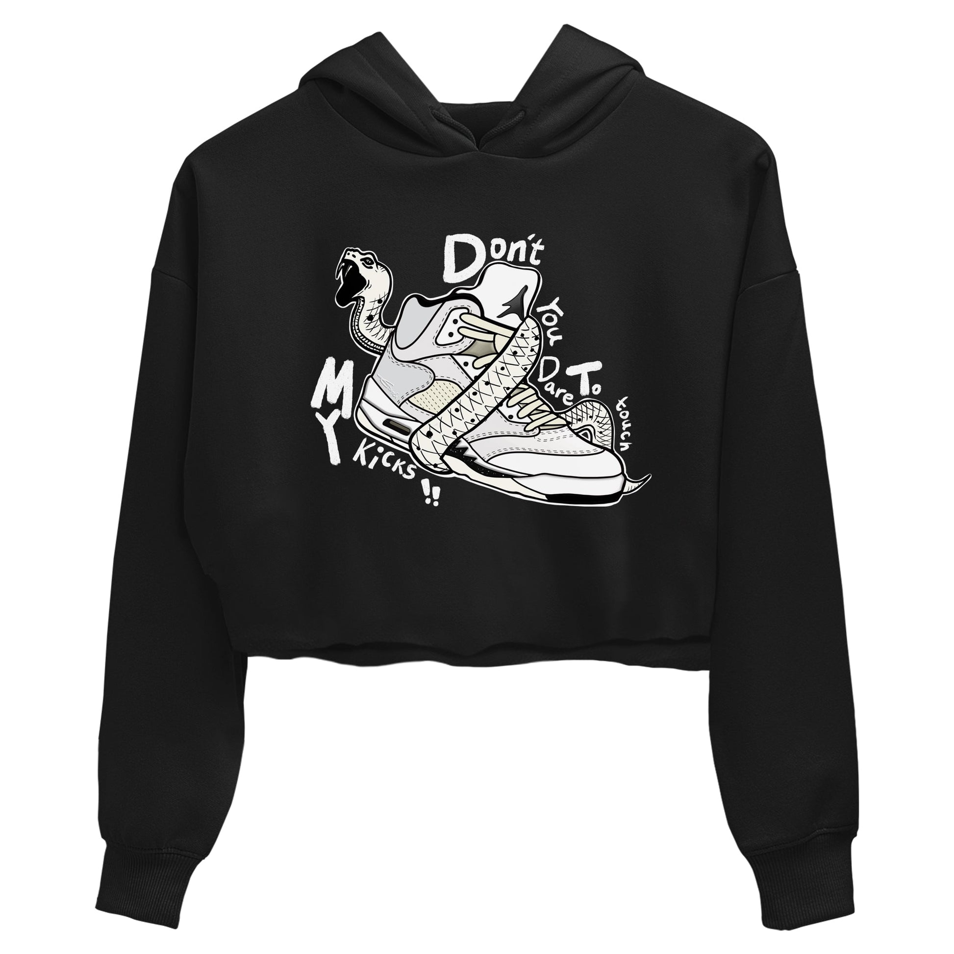 AJ5 Sail shirt to match jordans Don't Touch My Kicks sneaker tees Air Jordan 5 SE Sail SNRT sneaker release tees black 2 crop length shirt