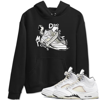 AJ5 Sail shirt to match jordans Don't Touch My Kicks sneaker tees Air Jordan 5 Sail SNRT Sneaker Release Tees unisex cotton Black 1 crew neck shirt