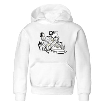 AJ5 Sail shirt to match jordans Don't Touch My Kicks sneaker tees Air Jordan 5 SE Sail SNRT sneaker release tees baby toddler White 2 cotton Shirt